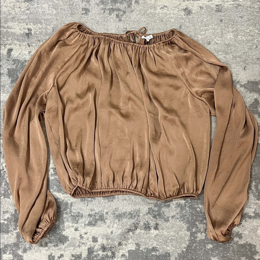 Unsubscribed Silk Charmeuse Balloon Blouse
